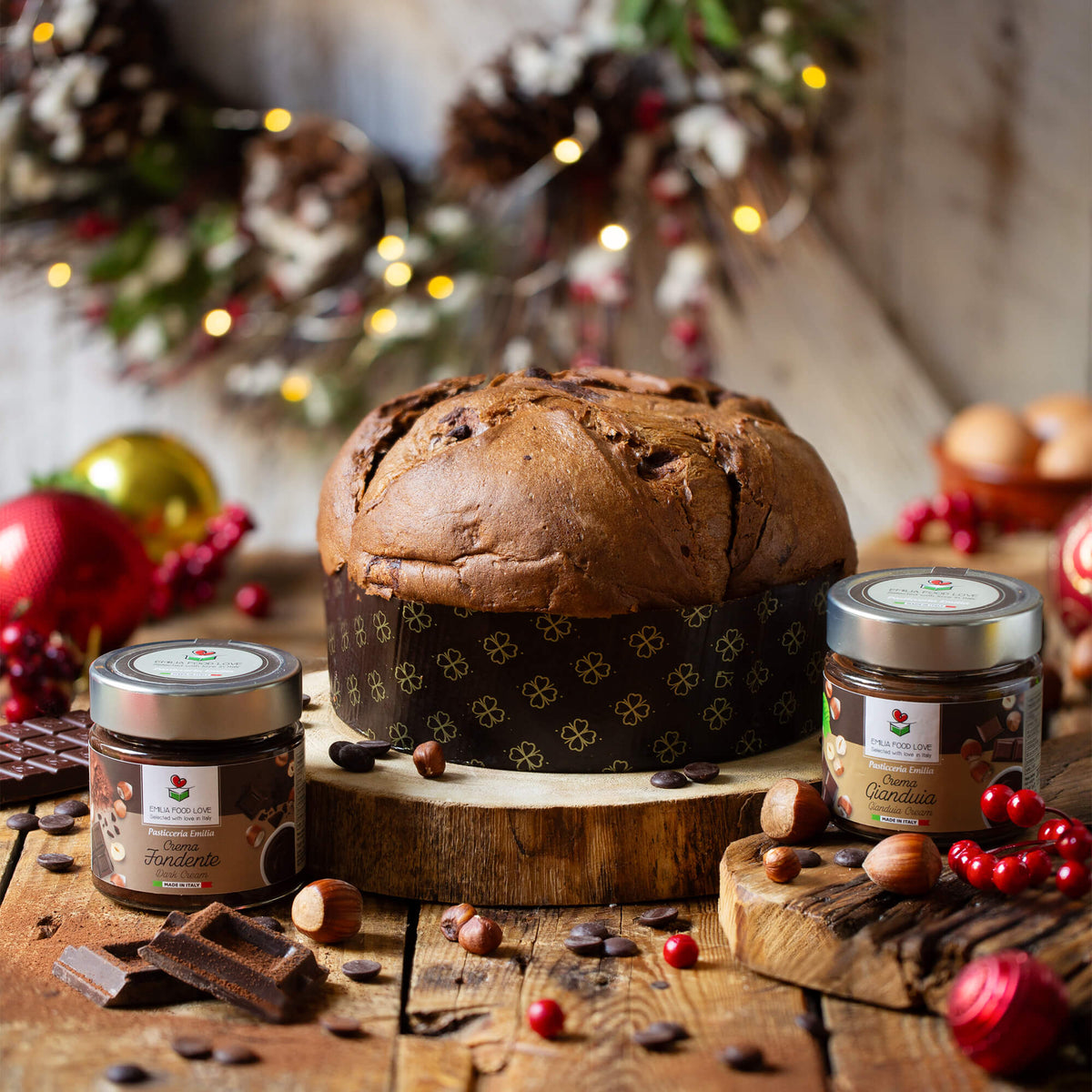Triple Chocolate Panettone - EMILIA FOOD LOVE Selected with love in Italy