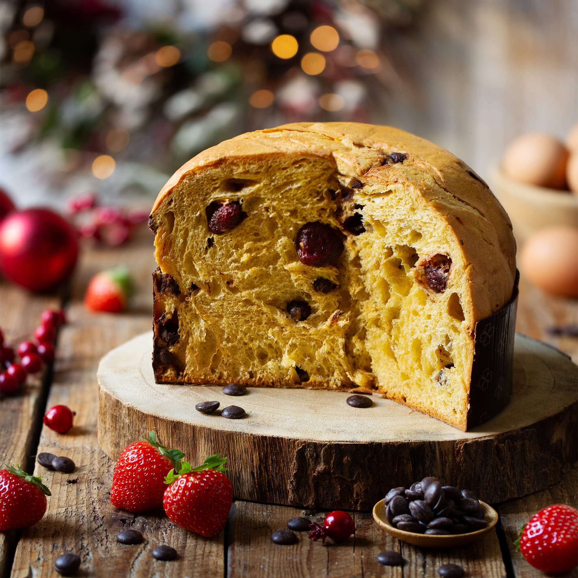 Panettone Fragole e Cioccolato